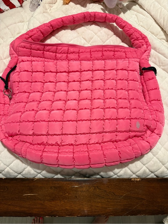 Free People Handbags - Free People Quilted Hot Pink Shoulder Bag